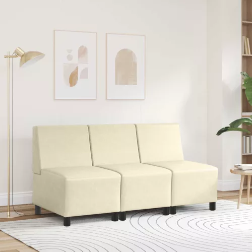 vidaXL | Karfa Nélküli Modularis Kanapé Egység | Krém 55 x 74 x 82 cm