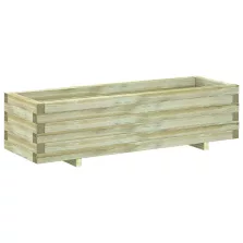 vidaXL téglalap alakú fa magaságyás 120 x 40 x 30 cm