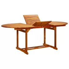 vidaXL tömör akácfa kerti asztal (150-200) x 100 x 75 cm