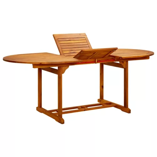vidaXL tömör akácfa kerti asztal (150-200) x 100 x 75 cm