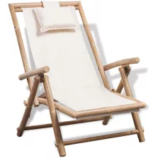 vidaXL kültéri bambusz napozószék