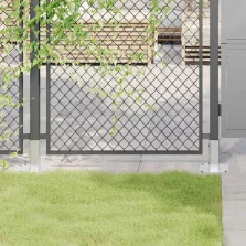   vidaXL 12 db horganyzott acélból oszlopalapok négyzet alakúak 46x46 mm