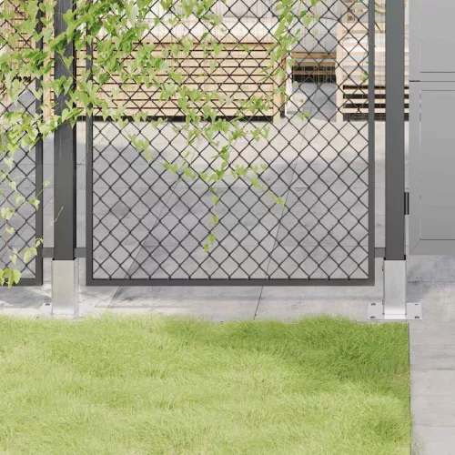 vidaXL 4 db horganyzott acélból oszlopalapok négyzet alakúak 61x61 mm