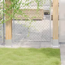   vidaXL 4 db horganyzott acélból oszlopalapok négyzet alakúak 101x101mm