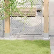   vidaXL 12 db horganyzott acélból oszlopalapok négyzet alakúak