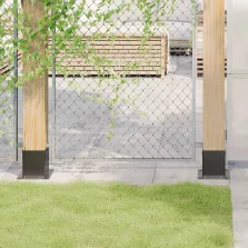   vidaXL 12 db antracit porszórt acél oszlopalapok négyzet alakú