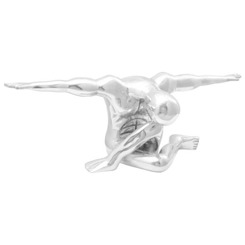 vidaXL Szobor Ezüst 91.5 x 32 x 33 cm Alumínium