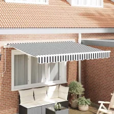   vidaXL Napellenző ponyva Antracit és Fehér 280 x 195 cm Poliészter