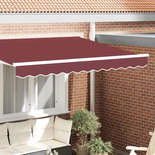 vidaXL Pavilon Díszítő Szegély Burgundi 2.3 x 0.2 m Vászon