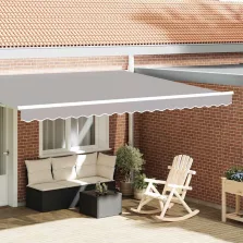   vidaXL Pavilon Díszítő Szegély Világosszürke 430 x 20 cm Vászon