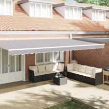   vidaXL Pavilon Díszítő Szegély Világosszürke 580 x 20 cm Vászon