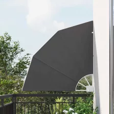   vidaXL Erkély adatvédelmi képernyő Fekete 115 x 115 cm Poliészter