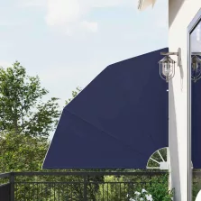   vidaXL Erkély adatvédelmi képernyő Sötétkék 140 x 140 cm Poliészter