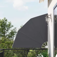   vidaXL Erkély adatvédelmi képernyő Fekete 140 x 140 cm Poliészter