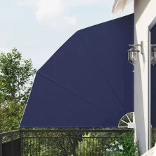   vidaXL Erkély adatvédelmi képernyő Sötétkék 210 x 210 cm Poliészter