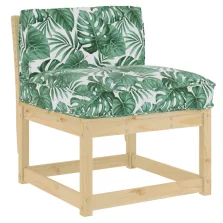   vidaXL Raklap párna háttámlához Virágos Levélminta 70 x 40 x 12 cm