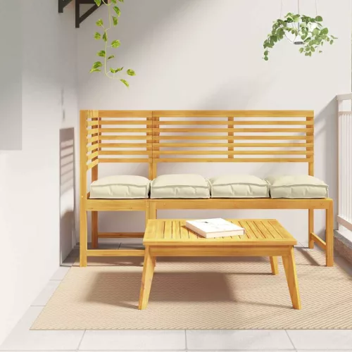 vidaXL Raklap párna ülőfelülethez 4 pcs Krém 40 x 40 x 8 cm