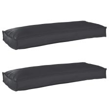   vidaXL Raklap párna készlet 2 pcs Fekete 100 x 40 x 8 cm Oxford Szövet