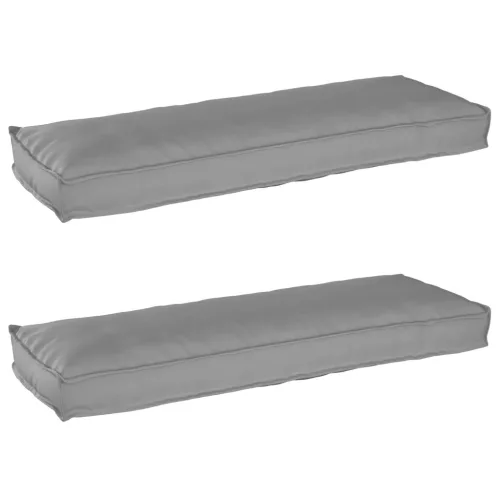 vidaXL Raklap párna készlet 2 pcs Szürke 120 x 40 x 8 cm Oxford Szövet