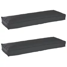   vidaXL Raklap párna készlet 2 pcs Fekete 120 x 40 x 8 cm Oxford Szövet