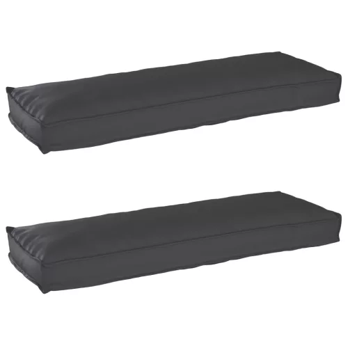 vidaXL Raklap párna készlet 2 pcs Fekete 120 x 40 x 8 cm Oxford Szövet