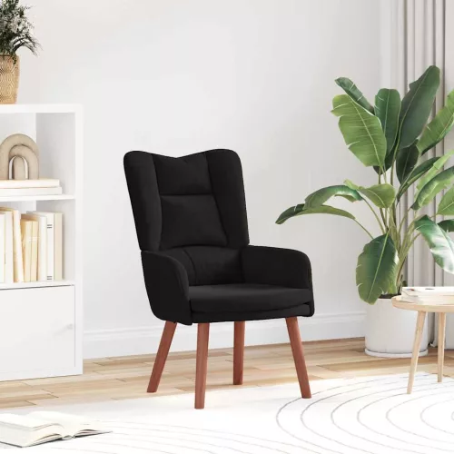 vidaXL Pihenőszék Fekete 63 x 67 x 94 cm Bársony
