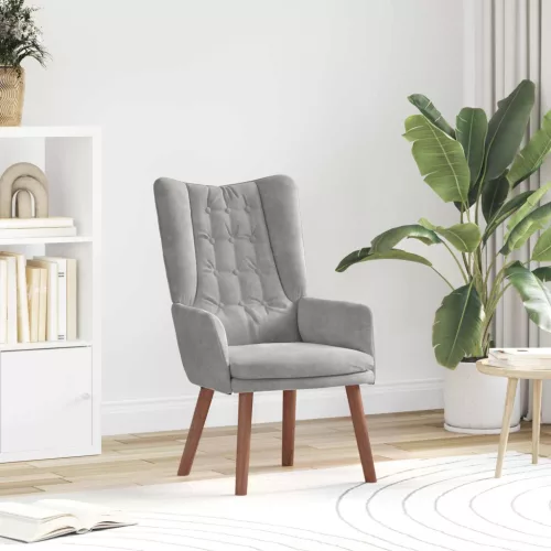 vidaXL karosszék Világosszürke 63 x 67 x 94 cm Bársony