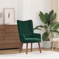 vidaXL karosszék Sötétzöld 63 x 67 x 94 cm Bársony