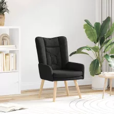  vidaXL karosszék Fekete 63 x 67 x 94 cm Szövet és rétegelt lemez