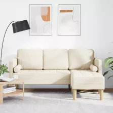 vidaXL Kanapé Szett párnával Vászon Poliészter