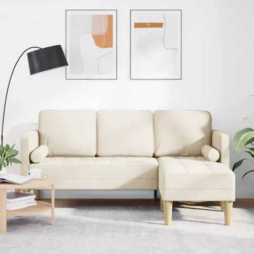 vidaXL Kanapé Szett párnával Vászon Poliészter