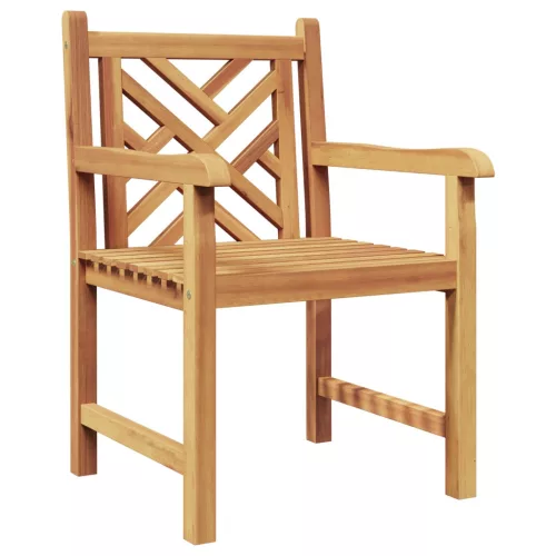 vidaXL Szék 2 pcs Barna 60 x 58 x 90 cm Tömör Teakfa