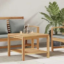 vidaXL Dohányzóasztal Barna 60 x 60 x 45 cm Tömör tíkfa
