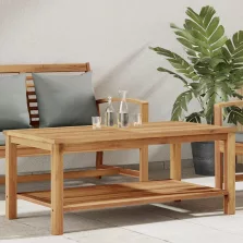   vidaXL Dohányzóasztal Barna 110 x 55 x 45 cm Tömör tíkfa