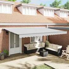 vidaXL Napernyő keret Antracit 5 x 3 m Porfestett acél