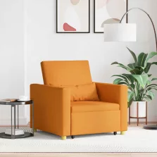   vidaXL Kihúzható kanapéágy egyszemélyes Sötétsárga 90 x 165 x 87 cm