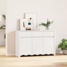   vidaXL Széf Drammen Fehér 114 x 43 x 75.5 cm Tömör fenyőfa