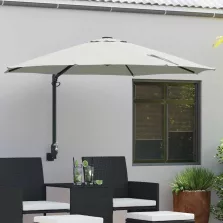vidaXL Kerti napernyő Beige és fekete 248 x 248 x 148 cm