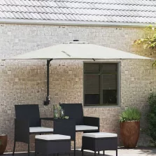   vidaXL Kerti napernyő Beige és fekete 248.5 x 247.5 x 160 cm