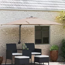   vidaXL Kerti napernyő Taupe és Fekete 248.5 x 247.5 x 160 cm