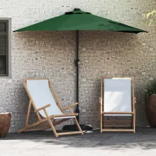   vidaXL Kerti napernyő LED -es lámpákkal Zöld 294 x 150 x 223 cm szövet