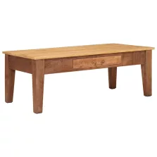   vidaXL Dohányzóasztal fiókkal Barna 110 x 55 x 40 cm Tömör Mangófát