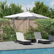   vidaXL Cantilever Roma Napernyő Beige és fekete 352 x 251 x 265 cm