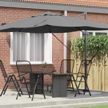  vidaXL Cantilever Roma Napernyő Antracit és fekete 352 x 251 x 260 cm