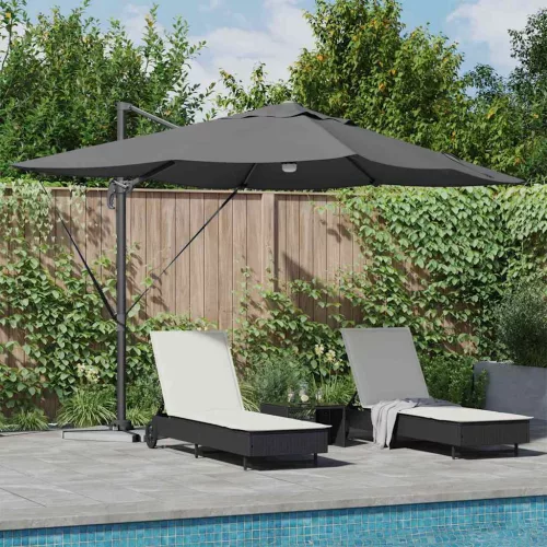 vidaXL Cantilever Roma Napernyő Antracit és fekete 352 x 251 x 265 cm