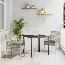   vidaXL Kerti Szék 2 pcs Világosszürke 53 x 60 x 85cm polirattan