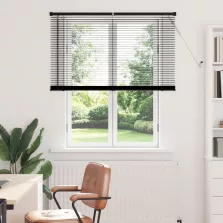 vidaXL Zsaluzia Állítható Fekete 150 x 110 cm PVC