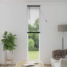 vidaXL Zsaluzia Állítható Fekete 213 x 40 cm PVC