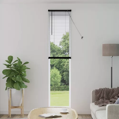 vidaXL Zsaluzia Állítható Fekete 213 x 40 cm PVC
