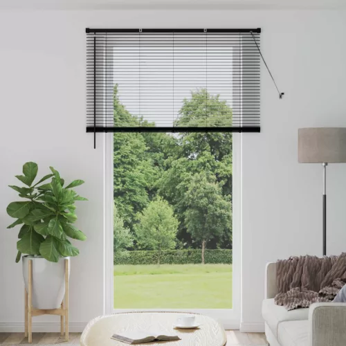 vidaXL Zsaluzia Állítható Fekete 213 x 130 cm PVC